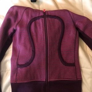 Lululemon jacket pink stripped